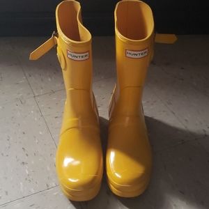 Yellow Hunter Boots Womens